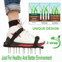 Lawn Aerator Shoes Grass Spiked Gardening Walking Revitalizing Lawn Aerator Sandals Shoes Cultivator Garden Nail Shoes Tool