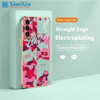 XiaoXin สำหรับ tecno camon 18 18จุด18ครั้ง19 Pro 19 NEO หรูหราสีชมพูมิกกี้ลูกเต๋านุ่มกันชนป้องกันโทรศัพท์กรณี