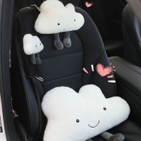 Car Headrest Pillow Soft Plush Neck Pillow Car Shoulder Pad Female Non slip Auto Parts Automobile Waist Bolster Car Pillow