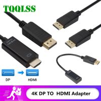 4K 30Hz 1080P 1.8M DP to HDMI-compatible Cable DisplayPort to HD Adapter Display Port Video Audio for PC HDTV Projector Laptop Adapters Adapters