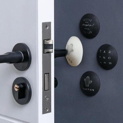 【cw】 4pcs Door stopper Doorknob Wall Protector Handle Stoppers Knob Bumpers Shockproof ！