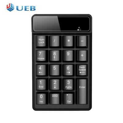 Professional Ultra-แป้นพิมพ์แบบมีสายบางเฉียบแบบพกพา USB สายแป้นพิมพ์ตัวเลข19ปุ่มกด Numpad