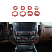 Center Console CD Air Conditioner Konb Button Cover Decoration Trim for Chevrolet odeGMCSIERRA 2014-2018 Car Accessories