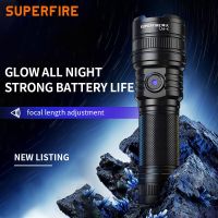 SUPERFIRE L16-X ไฟฉาย Led ไฟฉายซูมที่มีประสิทธิภาพ310M ช่วงโคมไฟแบบพกพายาวนานชาร์จไฟได้แคมป์ปิ้งโคมไฟตกปลา