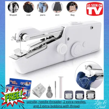  Handheld Sewing Machine, 22 Pcs Mini Portable Cordless