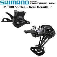 Shimano M6100 12 S Groupset SL M6100ขวา Shifter RD M6100 SGS ตัวเปลี่ยนเกียร์ด้านหลัง12 Speed 12V