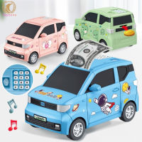 Cartoon Car Piggy Banks Electric Car Model Password Fingerprint Unlock Atm Money Save Gifts For Boys Girls