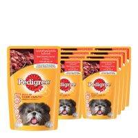 เพดดิกรี เพาช์ อาหารสุนัขโต รสวัวในน้ำเกรวี่ 130 กรัม x 12 ซอง - Pedigree Dog Food Pouch Beef Flavour in Gravy 130g x 12 pcs