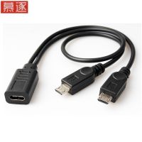 USB-C Y cable USB Type-c Female Connector to Dual Micro usb Male usbc 2.0 Splitter 1 Female to 2 Male Data Charge Extension C