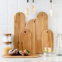 Wooden Bread Board Cheese Sushi Board Classical Natural Handmade Oak Wood Crackers Platter Block Kitchen Chopping Board