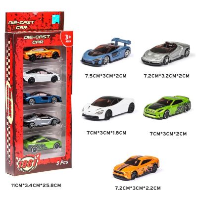 【CC】 5PCS 1:64 Simulated Children Hot Wheels Multi-Style Taxiing Alloy Car Kids Small for