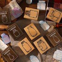 【CC】☍✙  1 Pc Wish Bottle Wood Rubber Scrapbook Decoration Stationery