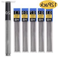 ☎☞✘ 1-12Pack 0.3/0.5/0.7/0.9/1.3/2.0mm HB Leads Refill For Mechanical Pencil Replacement Refill Leads HB Hardness Spare Leads 144pcs