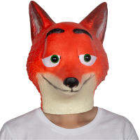 Red Fox Rabbit Deluxe Halloween Novelty ชุดแฟนซีปาร์ตี้ Latex Animal Head ภาพยนตร์น่ารักคอสเพลย์เครื่องแต่งกาย Headgear