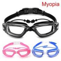 【health】 Adult Anti Fog Swimming Goggles Transparent Glasses Myopia Waterproof With Earplug