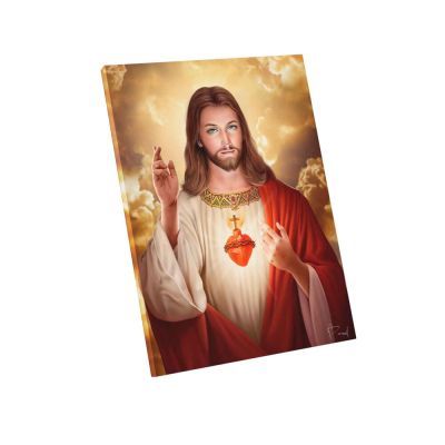 พระเยซูหัวใจภาพผ้าใบภาพวาดบนผนัง-ภาพตกแต่ง-คริสเตียนผนังศิลปะโปสเตอร์และภาพพิมพ์สำหรับห้องนั่งเล่น