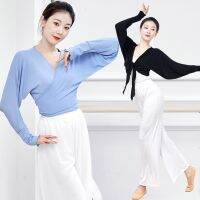 ☄ Modern Dance Practice Clothes Jacket Classical Jazz Belly Ballet Blouse Teacher Art Test Tie Body Suit Female