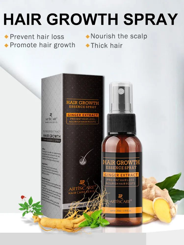 Hair Growth Spray Serum Ginger Anti Hair Loss Fast Grow Products Prevent  Hair Dry Frizzy Hair Easy To Carry For Men Women | Lazada