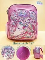 Unicorn Collection 3D Bagpack 12" ยูนิคอร์น กระเป๋าเป้ เป้สะพายหลังสำหรับนักเรียนโรงเรียน ขนาด 12 นิ้ว ( 28x33x12 cm. )