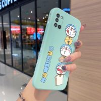 Yiเวปไซต์สำหรับ Samsung A31เคสการ์ตูนแมวโดราเอมอนเคสโทรศัพท์ด้านข้างขอบสี่เหลี่ยมเคสซิลิโคนกันกระแทกปลอกฝาหลังเต็มกล้องป้องกันซอฟท์เคส