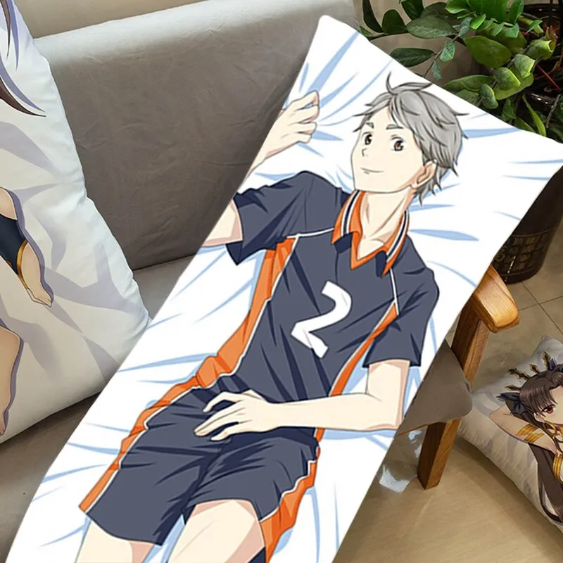 Compre Anime Vôlei Karasuno Cosplay Dakimakura Corpo Haikyuu!! Capa de  travesseiro manga hinata shoyo cama abraçando fronha de corpo