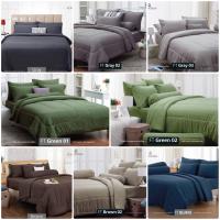 FOUNTAIN ชุด ผ้าปู 3.5 5 6 ฟุต (ไม่มีผ้านวม) ผ้าปู ที่นอน FTC สีพื้น แคทลียา cattleya ฺbedding GREEN GREEN 02 GRAY GRAY 02 GRAY 03 BROWN BROWN 02 BLUE 02