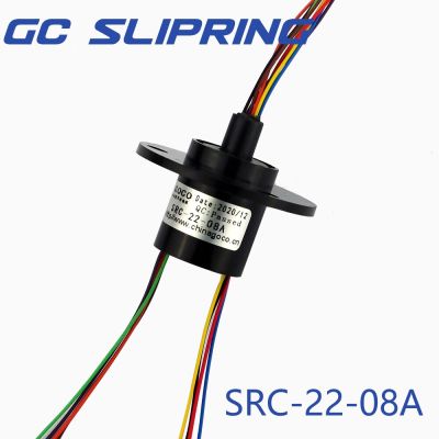 ‘；【-； Slip Ring Collector Ring Carbon Brush Conductive Ring Conductive Brush Src-22-08A / 8Wire 2A Diameter 22Mm Wire Length 250Mm Col