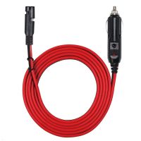 5FT SAE to Male Cigarette Lighter Male Plug Cable Adapter with SAE Quick Release Connector 16 AWG Extension Cable with LED Light