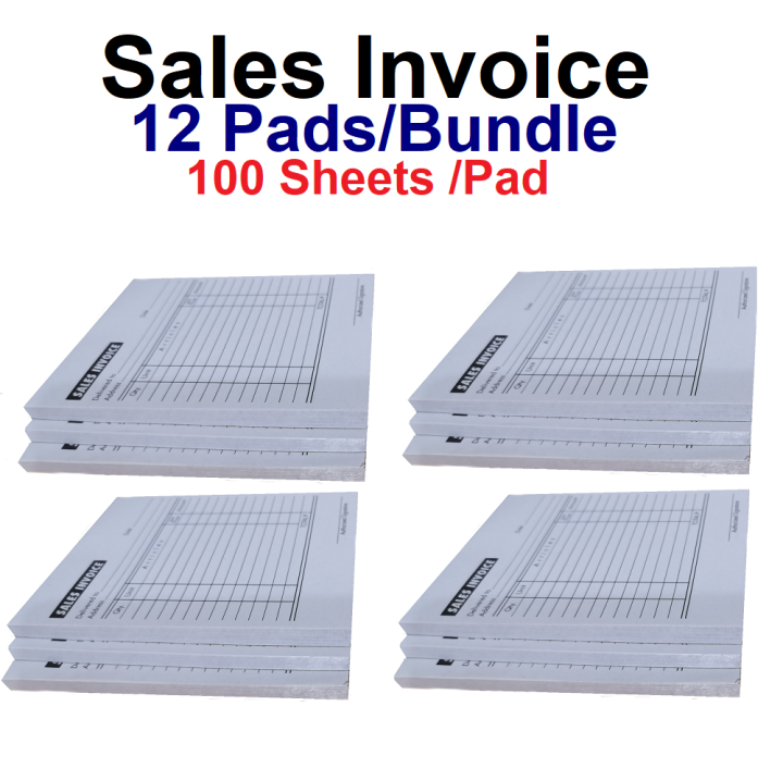 Sales Invoice 12 pads (100 Sheets/ Pad) | Lazada PH