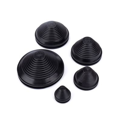 2pcs Rubber Wire Hole dust Covers Plugs Black tapered cable seal Ring grommet gasket inlet outlet case box plate cable protector