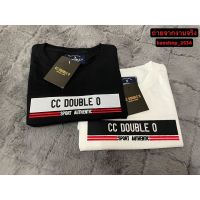 COD  ♦สินค้าขายดีเสื้อยืดแขนสั้น CC DOUBLE O งานปัก มี 9 สี ทรงตรง ใส่สบาย ใส่ได้ทั้งชายและหญิง S M L XL✫