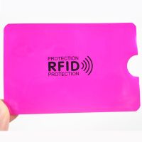 กระเป๋าใส่บัตรเครดิตป้องกันการ์ด NFC RFID 10ชิ้น/ล็อตเครื่องอ่านแขนบัตรป้องกันอะลูมิเนียมป้องกันการสแกน