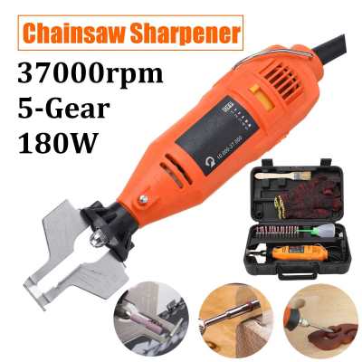 180W 5 Gears 37000 rpm Chainsaw Sharpener Electric Grinder Chain Saw Grinder File Pro Tools Set Electric Chainsaw Sharpening