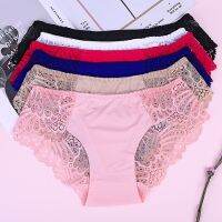 【CW】 Panties Low-Rise Silk Skin-Friendly Briefs Fashion Lingeries Hot Underpants N15