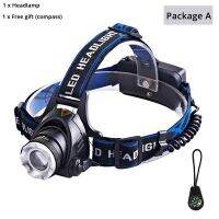 Ultra Bright LED Headlamp CREE XML-T6L2 waterproof headlight Zoomable 4 lighting modes fishing light use 2 x 18650 battery