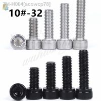 10pcs 10 -32 Inch Length 304 Stainless Steel US UNF Coarse Thread Allen Head Screw Cap Hex Hexagon Socket Bolt