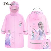 Disney Kids Raincoat Girls Frozen Elsa Anna Kids Baby Student Poncho Boy Girls Waterproof Rain coat With Hood Birthday Gift