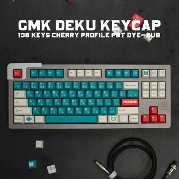 PBT Keycaps 132 Keys, Great Wave Off Kanagawa Japanese Keyboard Keycaps, 5  Side DYE-Sub Custom Keycap Set, Cherry Profile Keycaps for Cherry Gateron