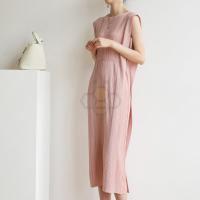 ☃○❐ Aiden001 -One Size Ins Style Pleated PP Mid-Length Slim Temperament Tie A-Line Dress 7655