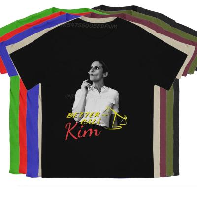 Mens Kim Print Classic T-shirts Better Call Saul Jimmy TV Cotton Kawaii Clothes Vintage Men T Shirts Camisas Tee Shirt Present