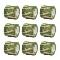 【CW】 1/6/10 Pcs 4.8m Wetland Camo Stretch Bandage Hunting Wrap Tape Adhesive Protection Ankle Arm