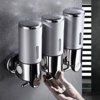 Wall Mounted Bathroom Shampoo Dispenser Doubl Soap Dispenser Holder Soap Head Shower Liquid Dispenser Container