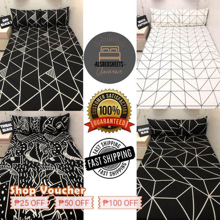 Geometric Bedsheets 100 Premium Canadian Cotton Bedsheets AlsBedsheets Lazada PH