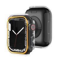 ส่องสว่างโปร่งใสเคสสำหรับสายคาด Apple Watch 49มม. 45มม. 41มม. 44มม. 40มม. 42 38มม. เคสป้องกันสำหรับ Iwatch Ultra 8 7 6 5 4