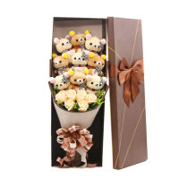 Hot Sale Cute Teddy Bear Stuffed Animal Plush Toy Cartoon Bouquet Gift Box Creative Birthday Valentines Day Christmas Gift