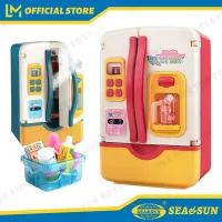SEA&SUN Kids Refrigerator Toys Children Simulation Refrigerator Kitchen Toys Pretend Play Toy Set Kids Play House Girls Toys Gift