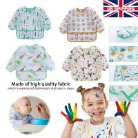 Cute Cartoon Colorful Baby Bibs Long Sleeve Art Apron Animal Smock Children Bib Burp Clothes Soft Feeding Eat Toddle Waterproof Aprons