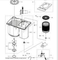 SAMSUNG อะไหล่ของแท้/ปั๊มเคสถ่ายน้ำทิ้งเครื่องซักผ้าซัมซุง ตำแหน่งหมายเลข 2 /DC97-12786A/  ASSY CASE D.V;WT10J,NEW-TUB/PJT ใช้ได้ตามรุ่นที่ระบุด้านล่าง