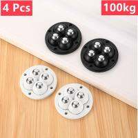 4Pcs Self Adhesive Type Mute Ball Universal Wheel 4 Beads Furniture Casters Wheels Strong Load-bearing Pulley 360° Rotation