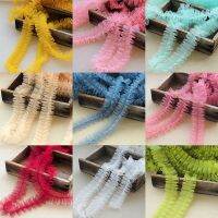 [HOT!] 2Meters/Lot 5cm Wide Soft Mesh Pleated Lace Ribbon Fold Ruffle Trim Fabric DIY Apparel Sewing Trimmings Supplies Lace Tape